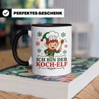 Koch Weihnachten Tasse Ich bin der Koch-Elf - Lustiges Gesch – Schwarz [farbe:schwarz]