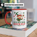 Koch Weihnachten Tasse Ich bin der Koch-Elf - Lustiges Gesch – Rot [farbe:rot]
