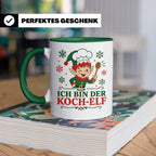 Koch Weihnachten Tasse Ich bin der Koch-Elf - Lustiges Gesch – Grün [farbe:grün]