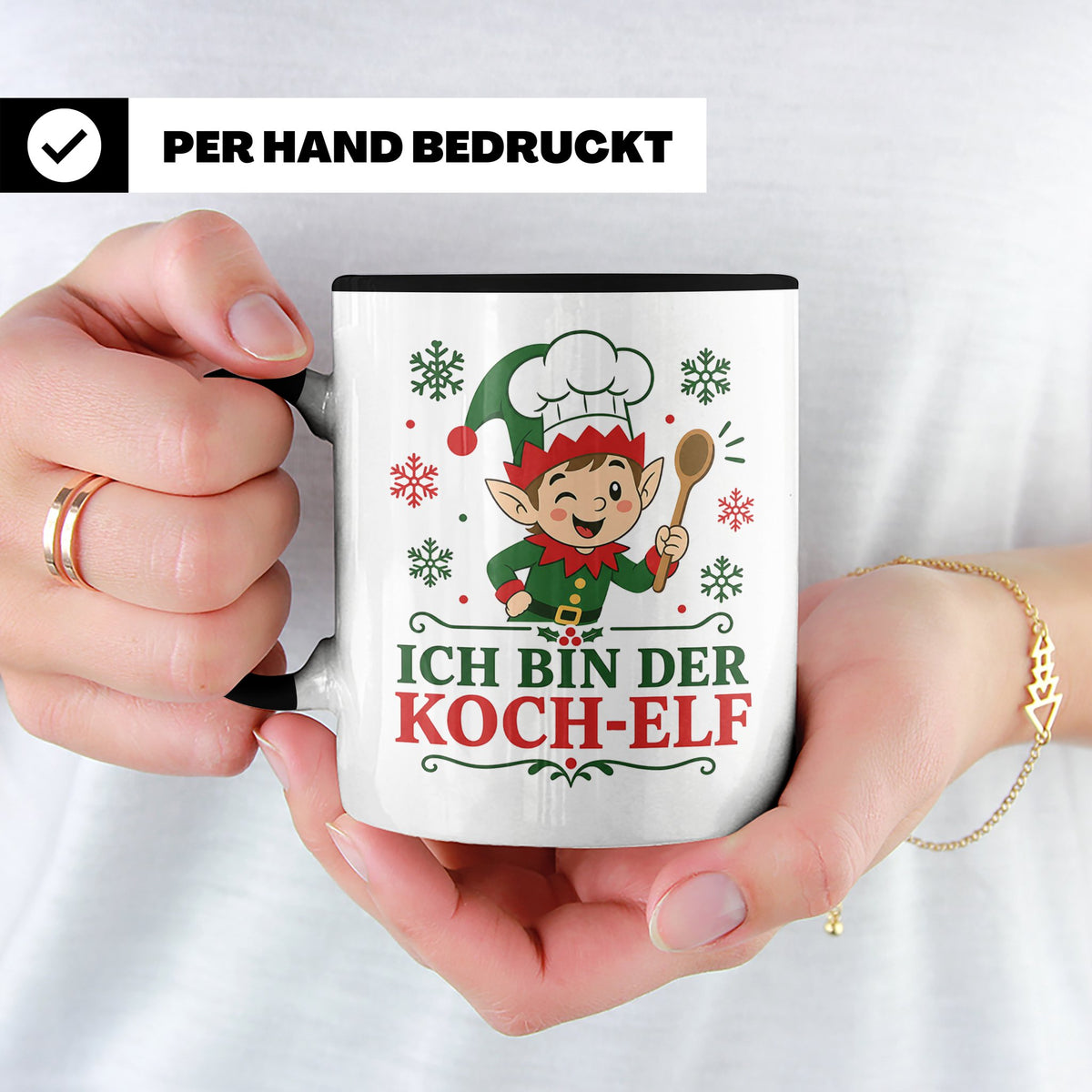 Koch Weihnachten Tasse Ich bin der Koch-Elf - Lustiges Gesch – Schwarz [farbe:schwarz]