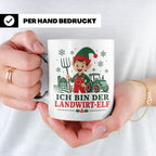 Landwirt Weihnachten Tasse Ich bin der Landwirt-Elf - Lustig – Weiß [farbe:weiß]