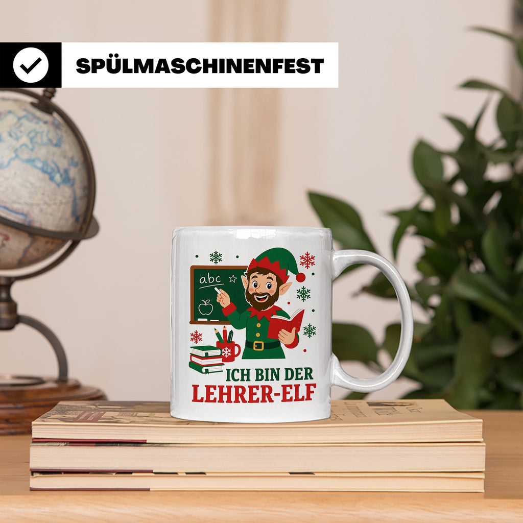 Lehrer Weihnachten Tasse Ich bin der Lehrer-Elf - Lustiges G – Weiß [farbe:weiß]