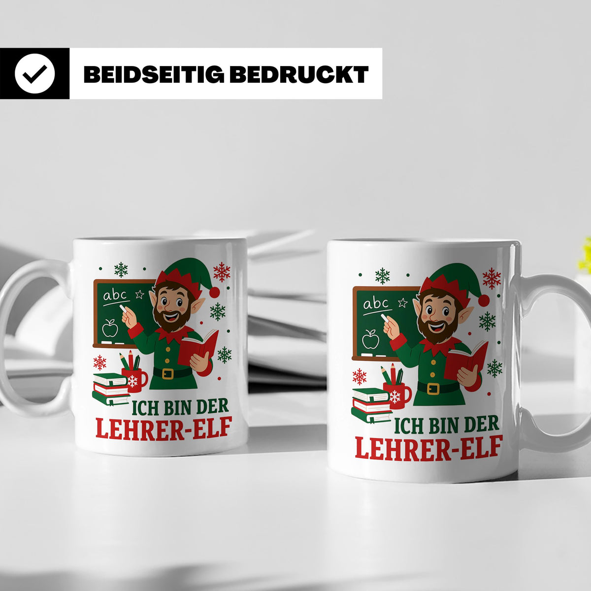 Lehrer Weihnachten Tasse Ich bin der Lehrer-Elf - Lustiges G – Weiß [farbe:weiß]
