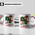 Lehrer Weihnachten Tasse Ich bin der Lehrer-Elf - Lustiges G – Rosa [farbe:rosa]