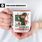 Lehrer Weihnachten Tasse Ich bin der Lehrer-Elf - Lustiges G – Rot [farbe:rot]