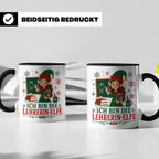 Lehrerin Weihnachten Tasse Ich bin die Lehrerin-Elfe - Lusti – Schwarz [farbe:schwarz]