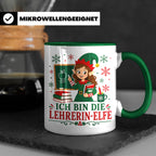Lehrerin Weihnachten Tasse Ich bin die Lehrerin-Elfe - Lusti – Grün [farbe:grün]