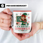 Lehrerin Weihnachten Tasse Ich bin die Lehrerin-Elfe - Lusti – Rot [farbe:rot]