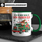 LKW Fahrer Weihnachten Tasse Ich bin der LKW-Fahrer-Elf - Lu – Grün [farbe:grün]