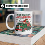LKW Fahrer Weihnachten Tasse Ich bin der LKW-Fahrer-Elf - Lu – Weiß [farbe:weiß]
