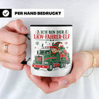 LKW Fahrer Weihnachten Tasse Ich bin der LKW-Fahrer-Elf - Lu – Schwarz [farbe:schwarz]
