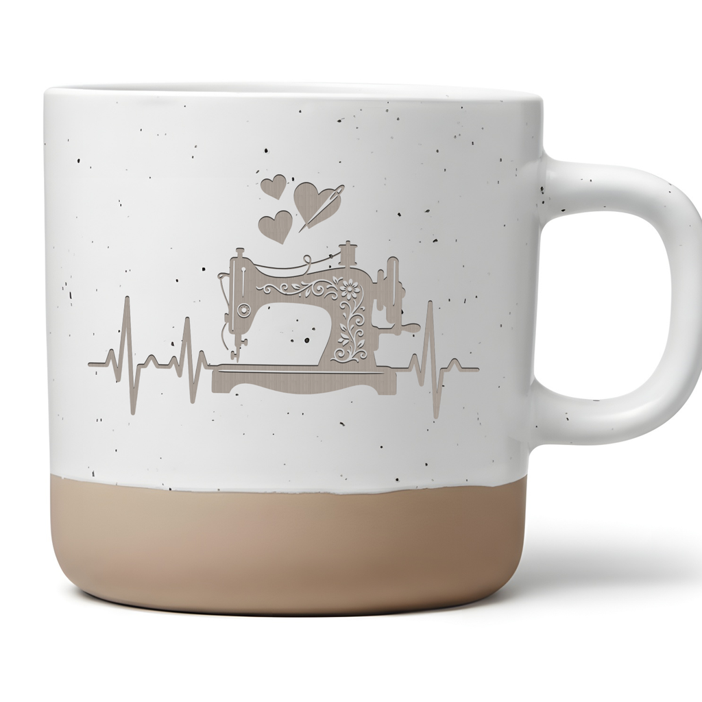 Nähen Herzschlag Tasse Schneiderin Kaffeetasse Nähmaschine Geschenk Handarbeit Geschenke Hobby Hobbynäherin Becher