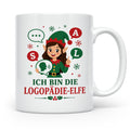 Logopädin Weihnachten Tasse Ich bin die Logopädie-Elfe - Lus – Weiß [farbe:weiß]