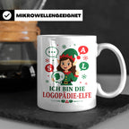 Logopädin Weihnachten Tasse Ich bin die Logopädie-Elfe - Lus – Weiß [farbe:weiß]