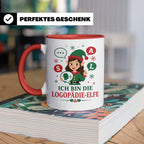 Logopädin Weihnachten Tasse Ich bin die Logopädie-Elfe - Lus – Rot [farbe:rot]