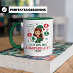 Logopädin Weihnachten Tasse Ich bin die Logopädie-Elfe - Lus – Grün [farbe:grün]