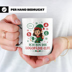 Logopädin Weihnachten Tasse Ich bin die Logopädie-Elfe - Lus – Weiß [farbe:weiß]