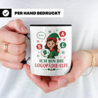 Logopädin Weihnachten Tasse Ich bin die Logopädie-Elfe - Lus – Schwarz [farbe:schwarz]