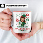 Logopädin Weihnachten Tasse Ich bin die Logopädie-Elfe - Lus – Rot [farbe:rot]