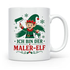 Maler Weihnachten Tasse Ich bin der Maler-Elf - Lustiges Ges – Weiß [farbe:weiß]