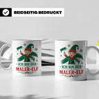 Maler Weihnachten Tasse Ich bin der Maler-Elf - Lustiges Ges – Weiß [farbe:weiß]