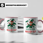 Maler Weihnachten Tasse Ich bin der Maler-Elf - Lustiges Ges – Rosa [farbe:rosa]