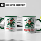 Maler Weihnachten Tasse Ich bin der Maler-Elf - Lustiges Ges – Grün [farbe:grün]