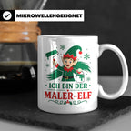 Maler Weihnachten Tasse Ich bin der Maler-Elf - Lustiges Ges – Weiß [farbe:weiß]