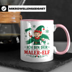 Maler Weihnachten Tasse Ich bin der Maler-Elf - Lustiges Ges – Rosa [farbe:rosa]