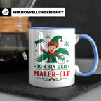 Maler Weihnachten Tasse Ich bin der Maler-Elf - Lustiges Ges – Blau [farbe:blau]