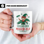 Maler Weihnachten Tasse Ich bin der Maler-Elf - Lustiges Ges – Weiß [farbe:weiß]