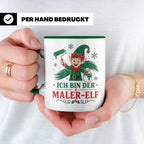 Maler Weihnachten Tasse Ich bin der Maler-Elf - Lustiges Ges – Grün [farbe:grün]