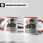 Mechaniker Weihnachten Tasse Ich bin der Mechaniker-Elf - Lu – Rot [farbe:rot]