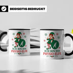 Physiotherapeutin Weihnachten Tasse Ich bin die Physio-Elfe  – Schwarz [farbe:schwarz]