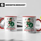 Physiotherapeutin Weihnachten Tasse Ich bin die Physio-Elfe  – Rot [farbe:rot]