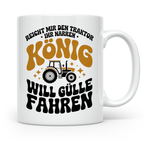 König Traktor Gülle fahren Landwirt Bauernhof Tasse - Landwi – Weiß [farbe:weiß]