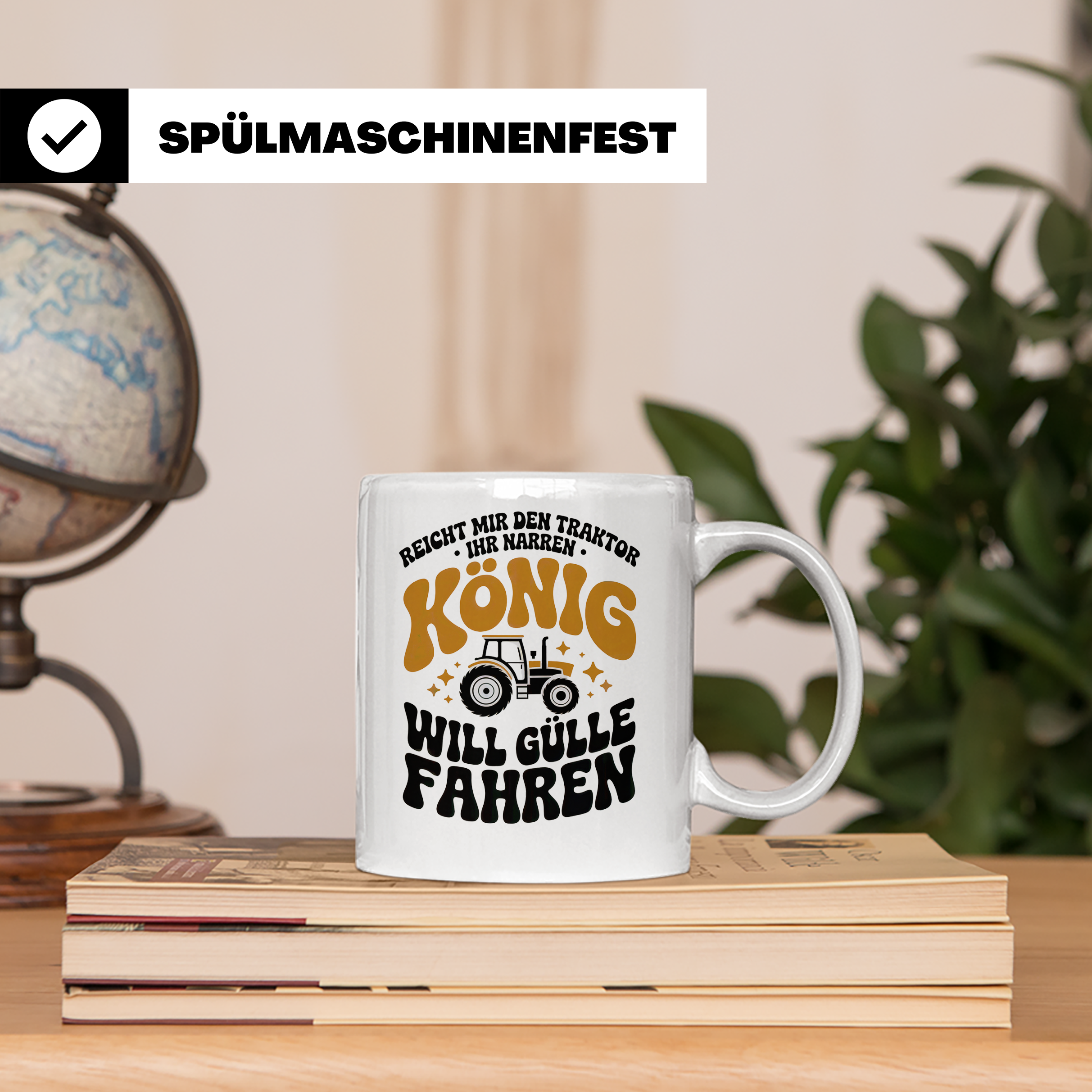 König Traktor Gülle fahren Landwirt Bauernhof Tasse - Landwi – Weiß [farbe:weiß]