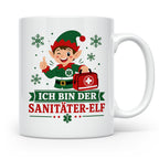 Sanitäter Weihnachten Tasse Ich bin der Sanitäter-Elf - Lust – Weiß [farbe:weiß]