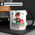 Sanitäter Weihnachten Tasse Ich bin der Sanitäter-Elf - Lust – Schwarz [farbe:schwarz]