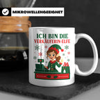 Verkäuferin Weihnachten Tasse Ich bin die Verkäuferin-Elfe - – Weiß [farbe:weiß]
