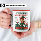 Verkäuferin Weihnachten Tasse Ich bin die Verkäuferin-Elfe - – Rot [farbe:rot]