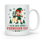 Vermesser Weihnachten Tasse Ich bin der Vermesser-Elf - Lust – Weiß [farbe:weiß]