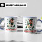 Vermesser Weihnachten Tasse Ich bin der Vermesser-Elf - Lust – Blau [farbe:blau]