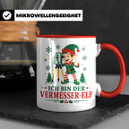 Vermesser Weihnachten Tasse Ich bin der Vermesser-Elf - Lust – Rot [farbe:rot]