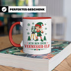 Vermesser Weihnachten Tasse Ich bin der Vermesser-Elf - Lust – Rot [farbe:rot]
