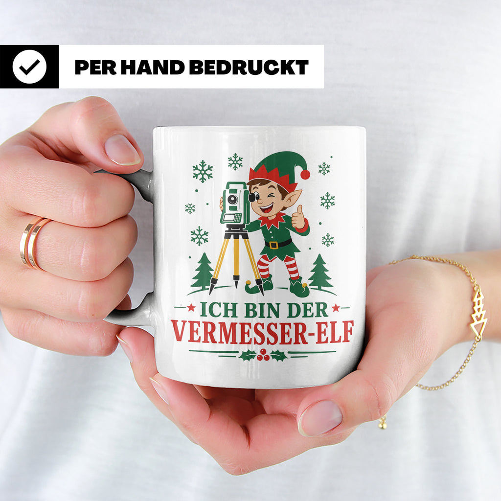 Vermesser Weihnachten Tasse Ich bin der Vermesser-Elf - Lust – Weiß [farbe:weiß]