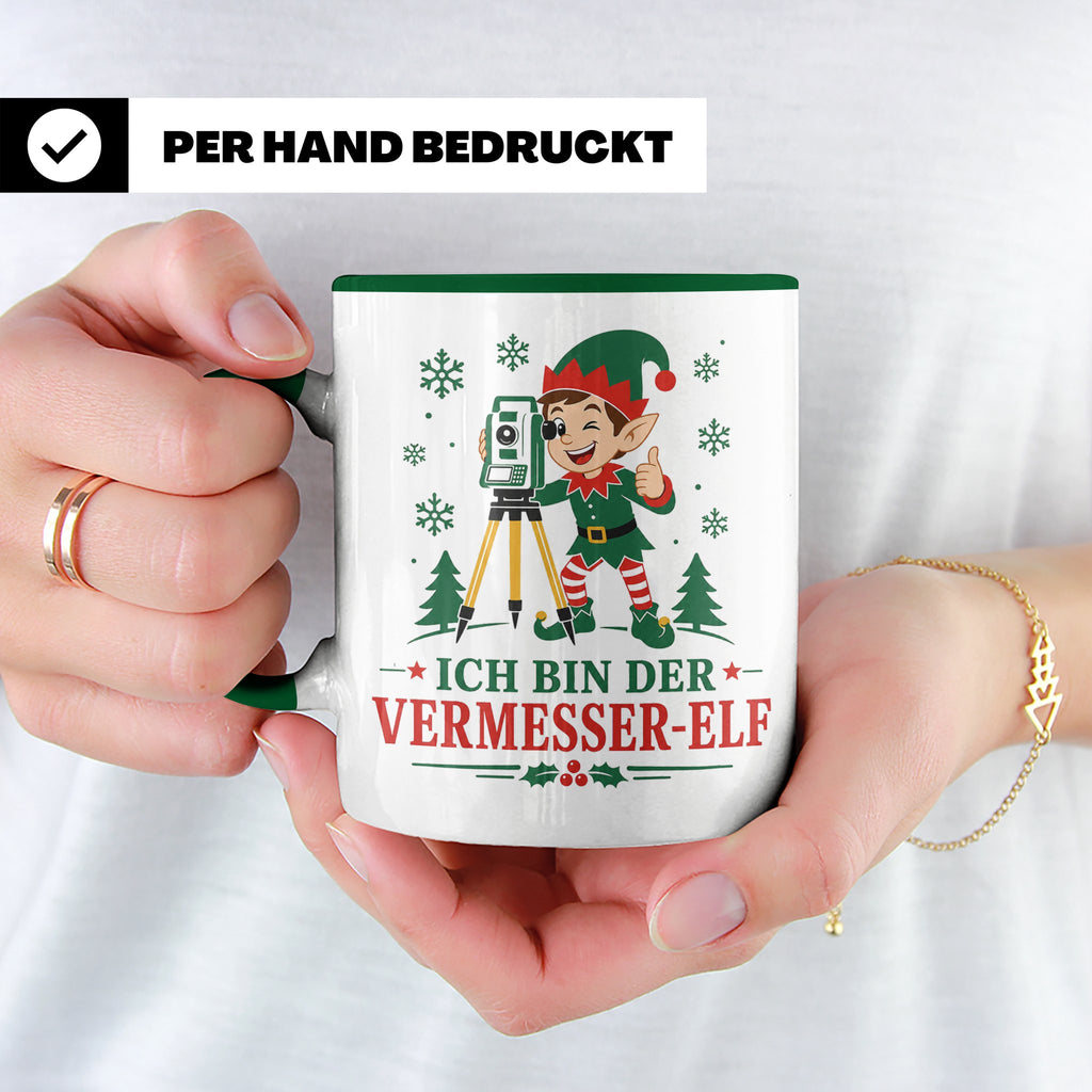 Vermesser Weihnachten Tasse Ich bin der Vermesser-Elf - Lust – Grün [farbe:grün]