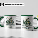 Neues Zuhause Tasse Unser erstes Weihnachten im neuen Zuhaus – Grün [farbe:grün]