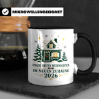 Neues Zuhause Tasse Unser erstes Weihnachten im neuen Zuhaus – Schwarz [farbe:schwarz]