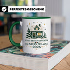 Neues Zuhause Tasse Unser erstes Weihnachten im neuen Zuhaus – Grün [farbe:grün]